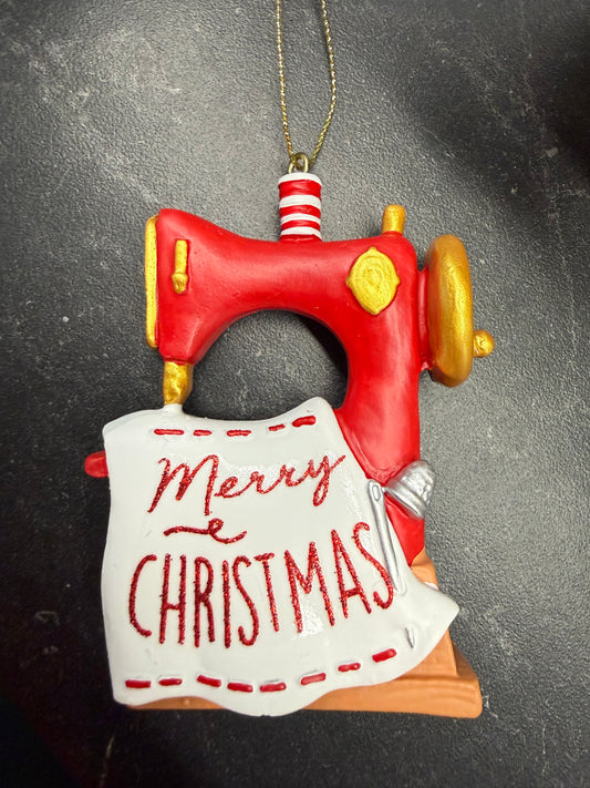 Merry Christmas Sewing Machine Ornament