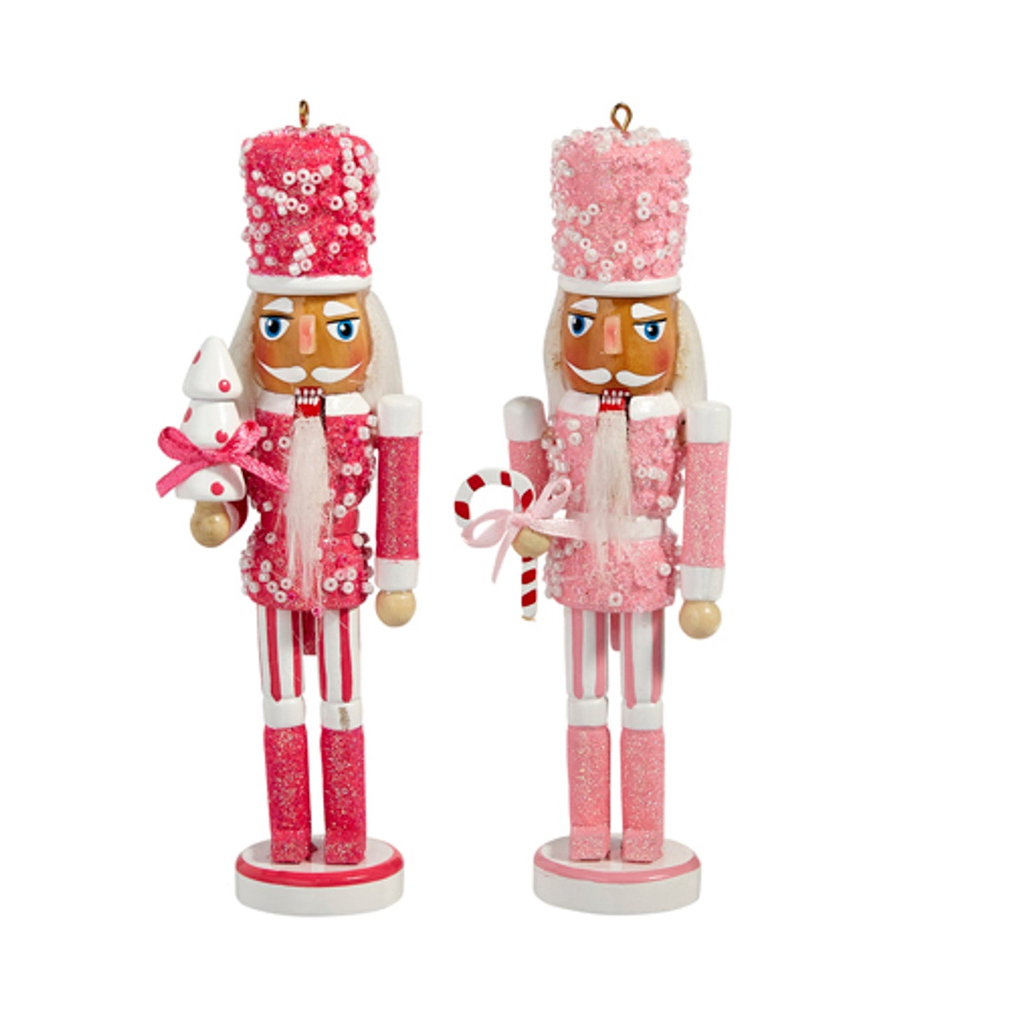 Raz 6" Pink Nutcracker Christmas Ornament Set of 2 4422937