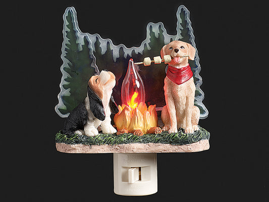 Puppies Tree Night Light, Electric Plug-In by Roman, #160292