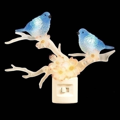 5"H BLUEBIRD, DOGWOOD NIGHT -
LIGHT; PLUG-IN LED by Roman #160531