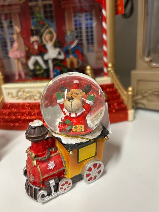 Waterglobe, 2 Styles; Moose on Train, Snowman on a Train (sold individually)