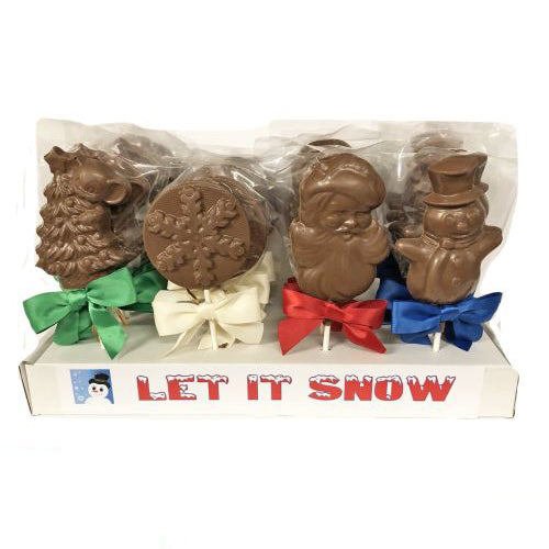 Let it Snow Suckers Milk Chocolate