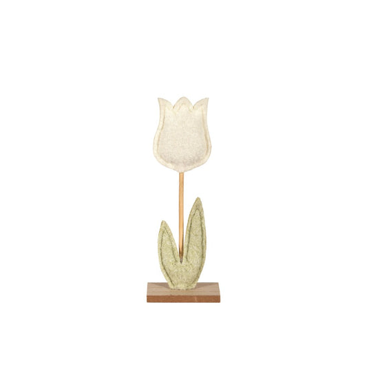 TULIP-IVORY FABRIC 9.5"H