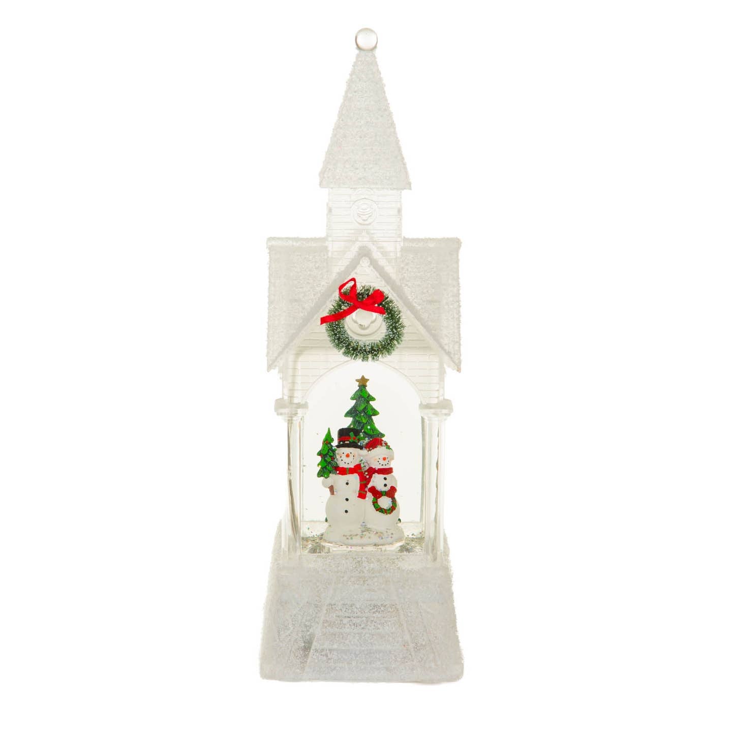 White Caroling Snowmen Led Snow Globe, 12.5 Inches, with music