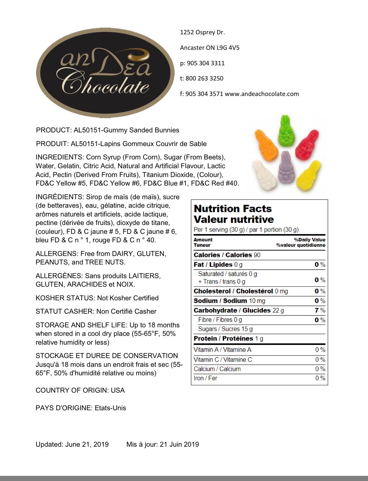 Spring Gourmet Gummies Cone Gift Bag