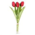 Lifelike 5 Stem Tulip Bunch- Red