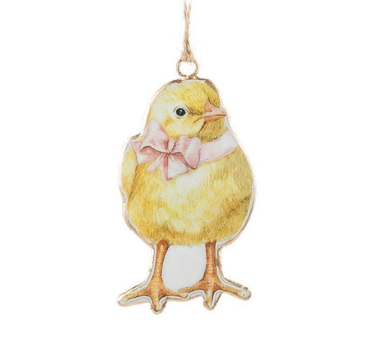 Easter Chick with Bow Ornament