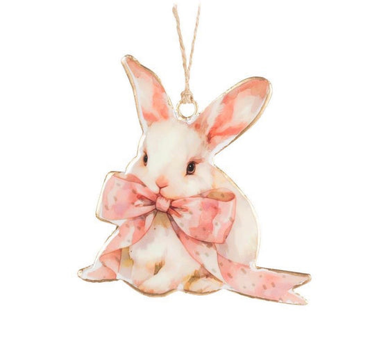 Bunny with Bow Ornament