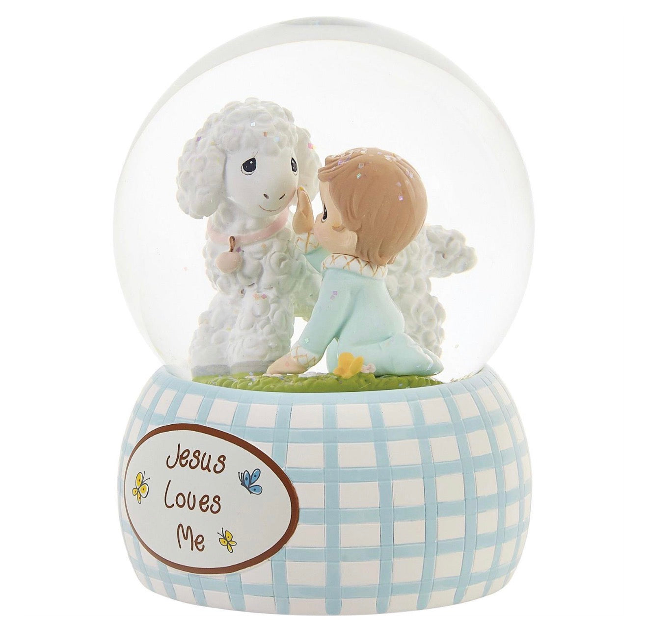 Baby Boy With Lamb Waterball, Precious Moments