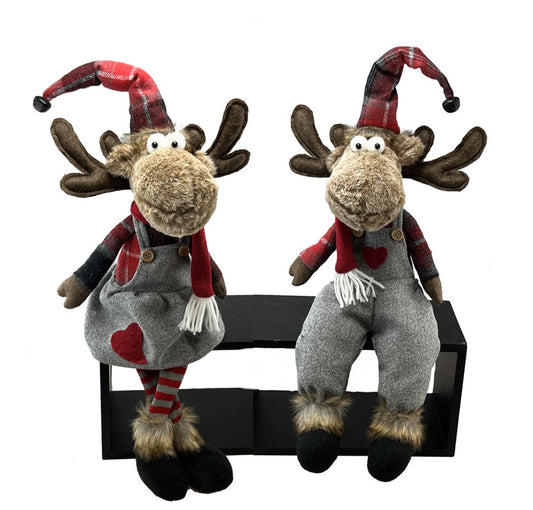 Sitting Moose, 2 Assorted, sold Individually