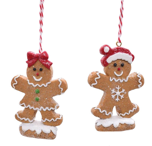 3" Resin Gingerbread Hanging Ornaments