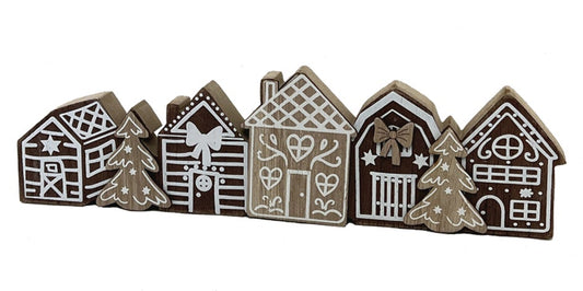 12"x3.5" Wooden House Decoration