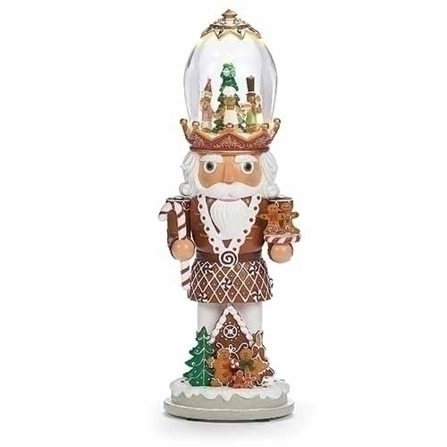 16"H LIGHTED MUSICAL ROTATING
HAT; NUTCRACKER GINGERBREAD