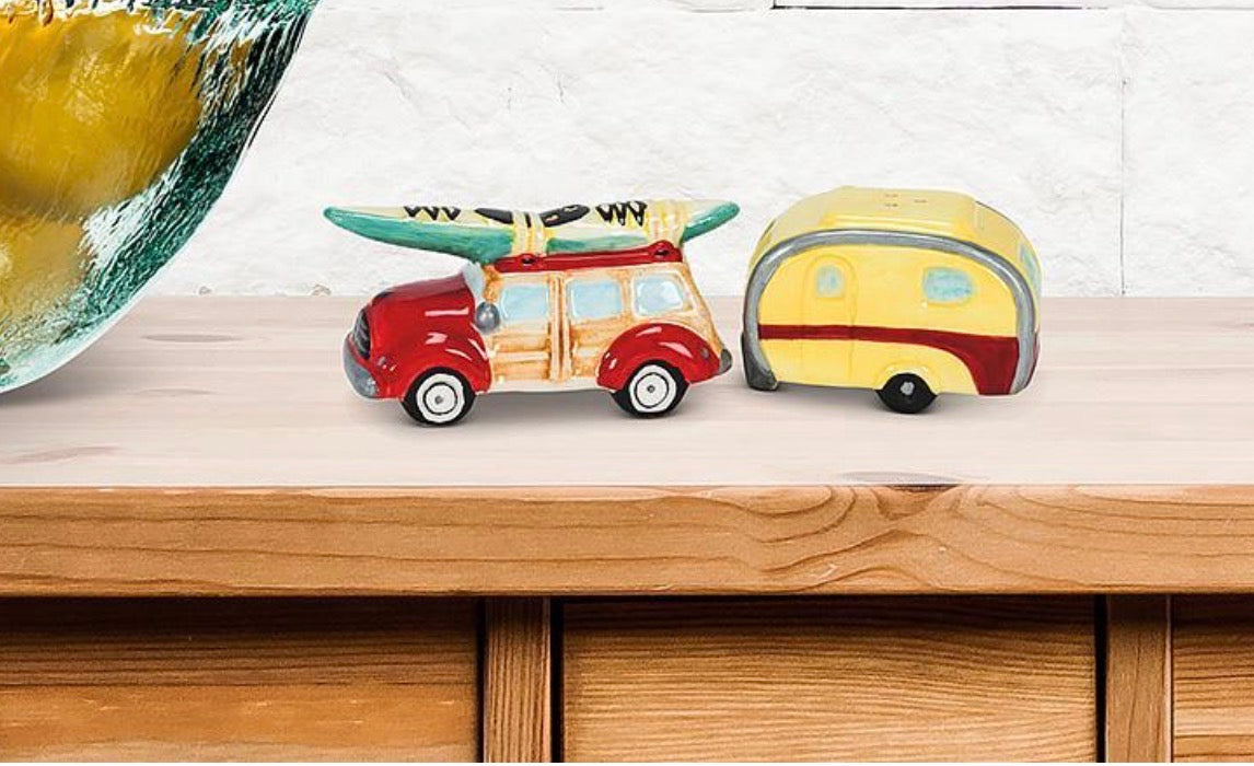 Woody Car & Camper Salt & Pepper