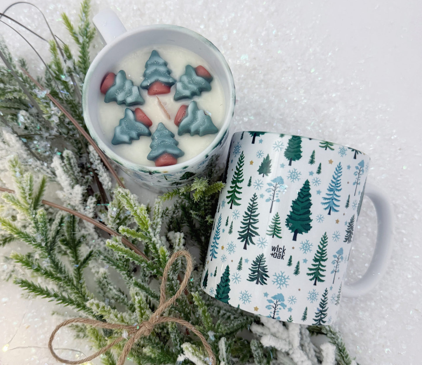 Double candle+mug gift set