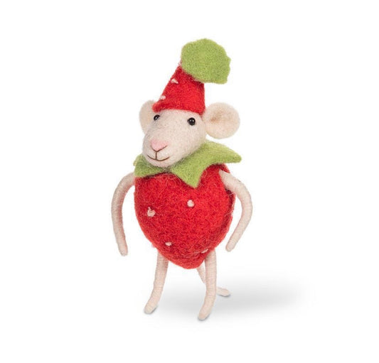 Mouse in Strawberry Costume