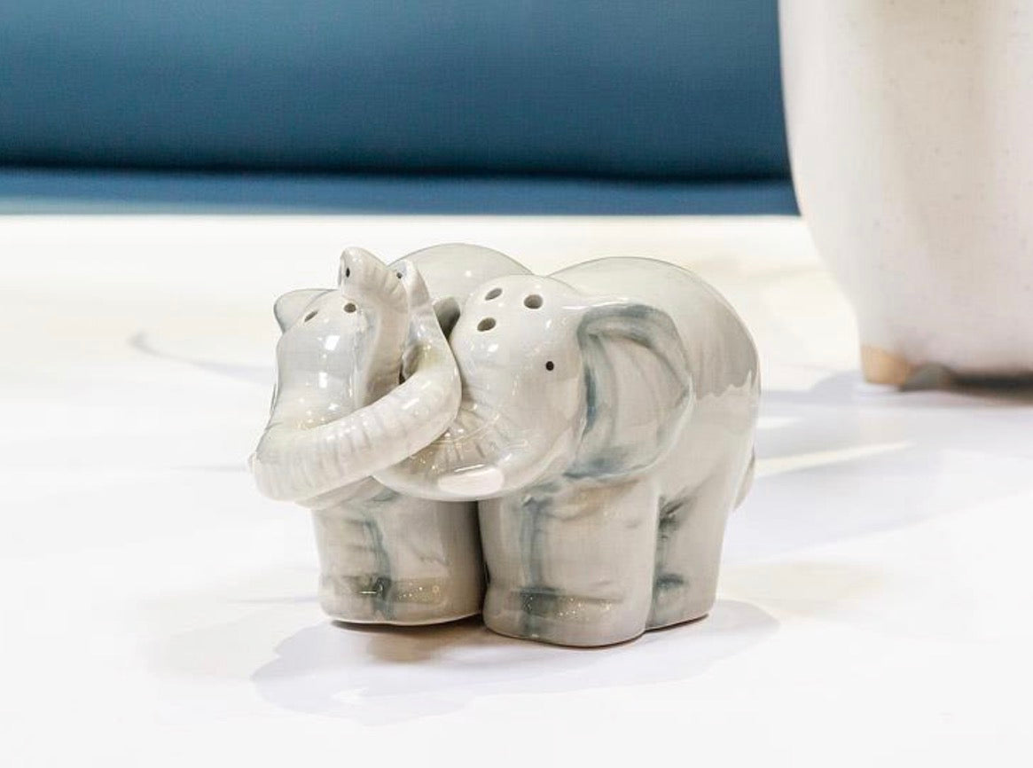 Hugging Elephant Salt and Pepper Shakers
