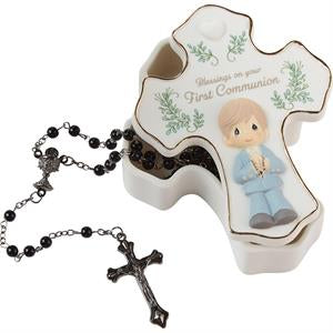 Cross Communion Rosary Box-Boy