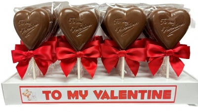 Milk Chocolate To My Valentine Suckers