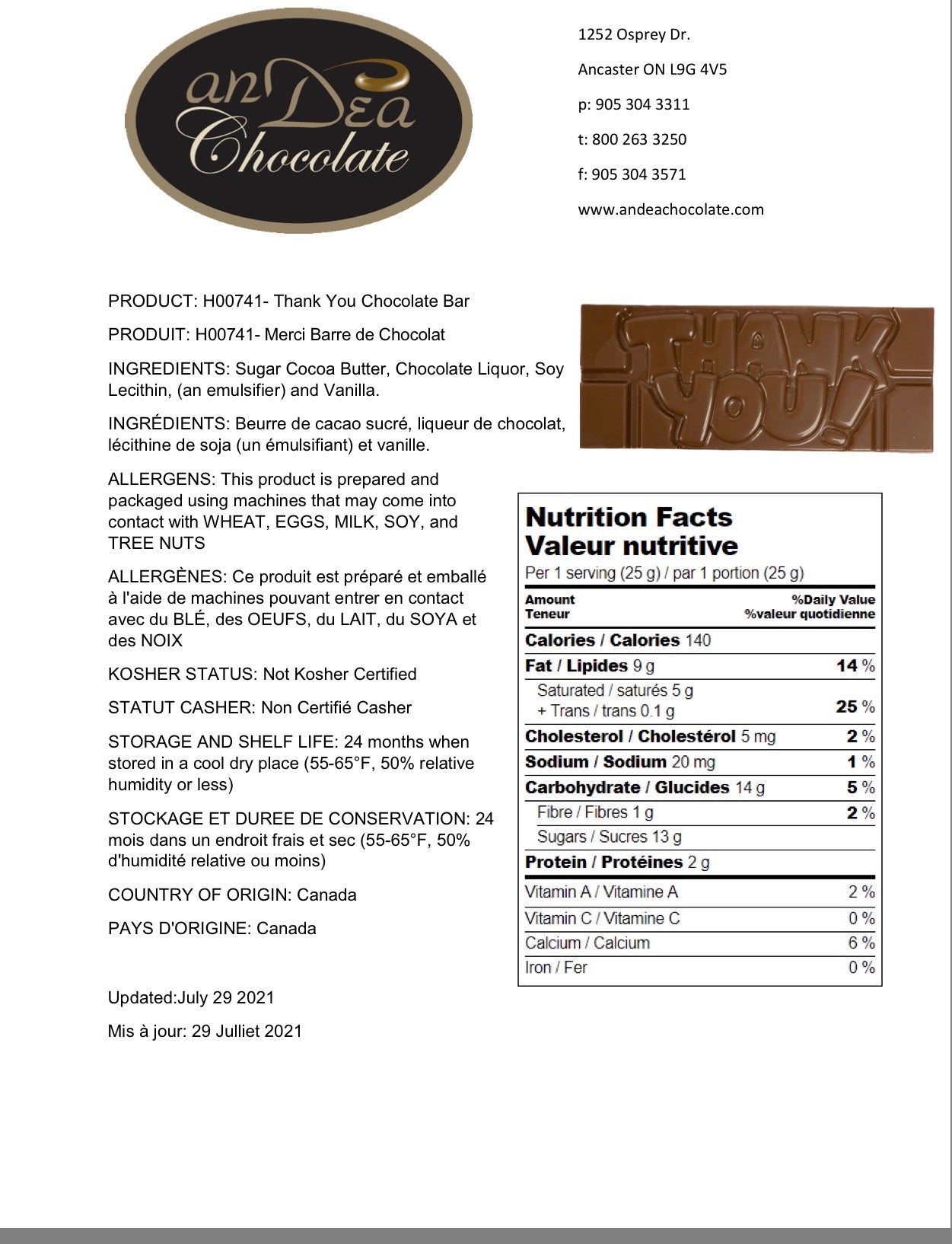 Milk Chocolate Get Well Soon Bar