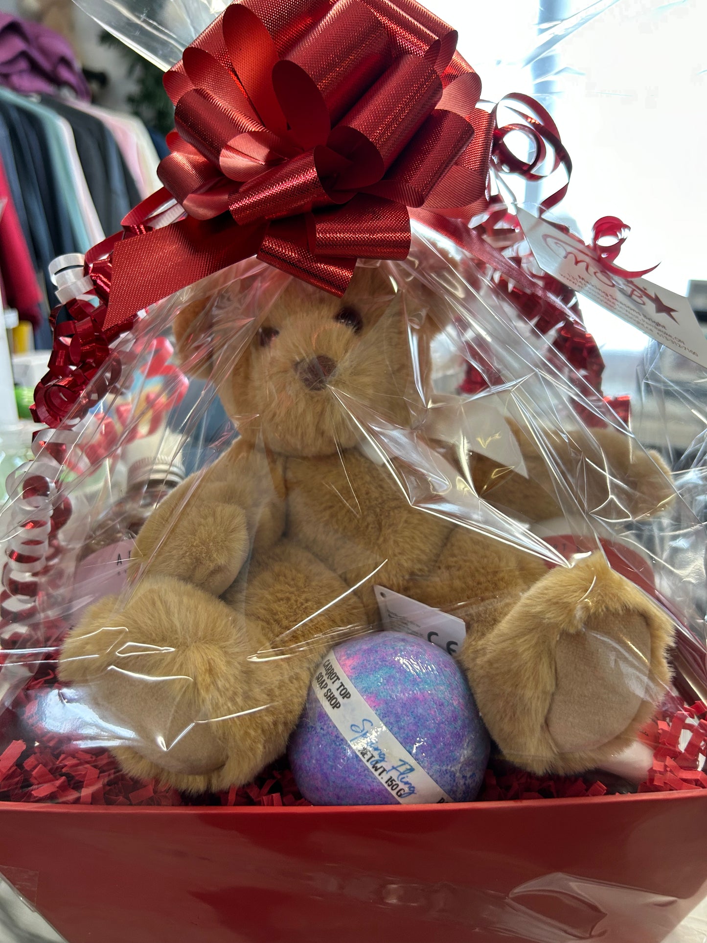 Teddy Bear, Bath & Body Gift Basket