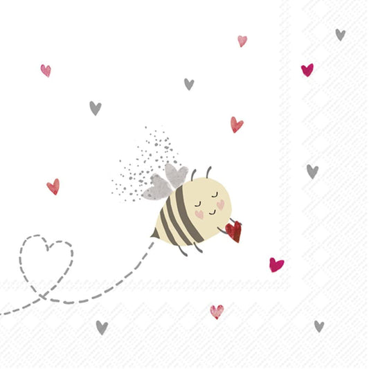 Bee My Valentine Cocktail Napkins
