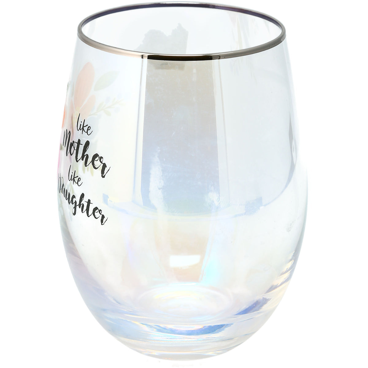MOTHER DAUGHTER 18 OZ STEMLESS WINE GLASS