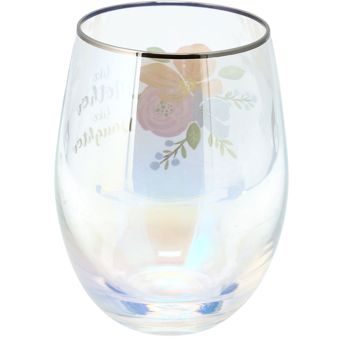 MOTHER DAUGHTER 18 OZ STEMLESS WINE GLASS