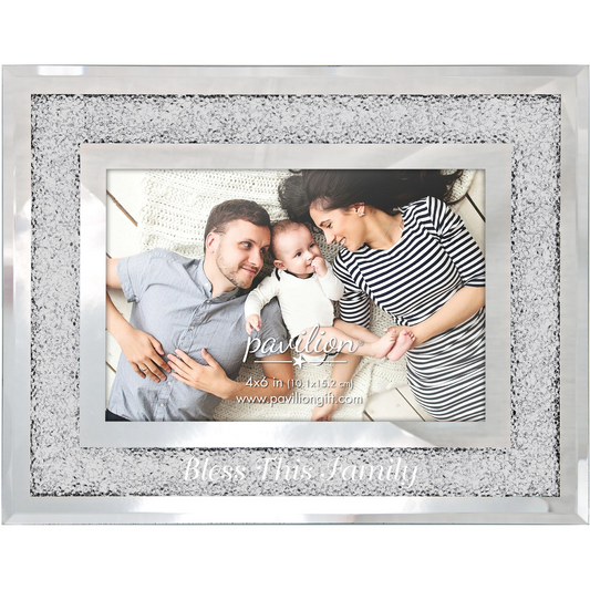 BLESS THIS FAMILY 7.25" X 9.25" FRAME (HOLDS 4" X 6" PHOTO)