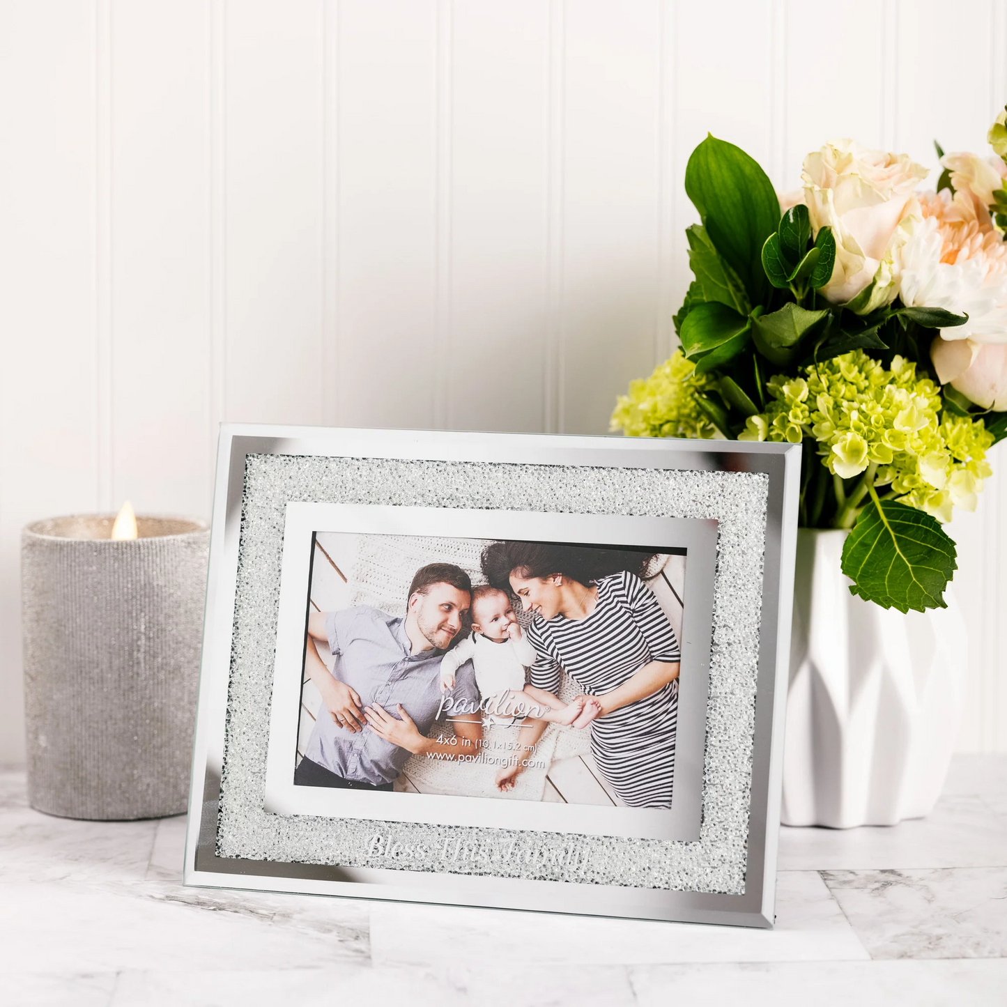 BLESS THIS FAMILY 7.25" X 9.25" FRAME (HOLDS 4" X 6" PHOTO)