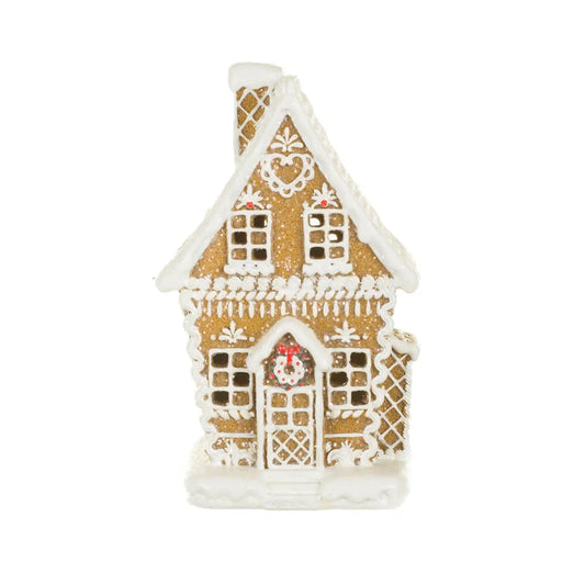 New-White/Red Led Two-Story Gingerbread House Display
