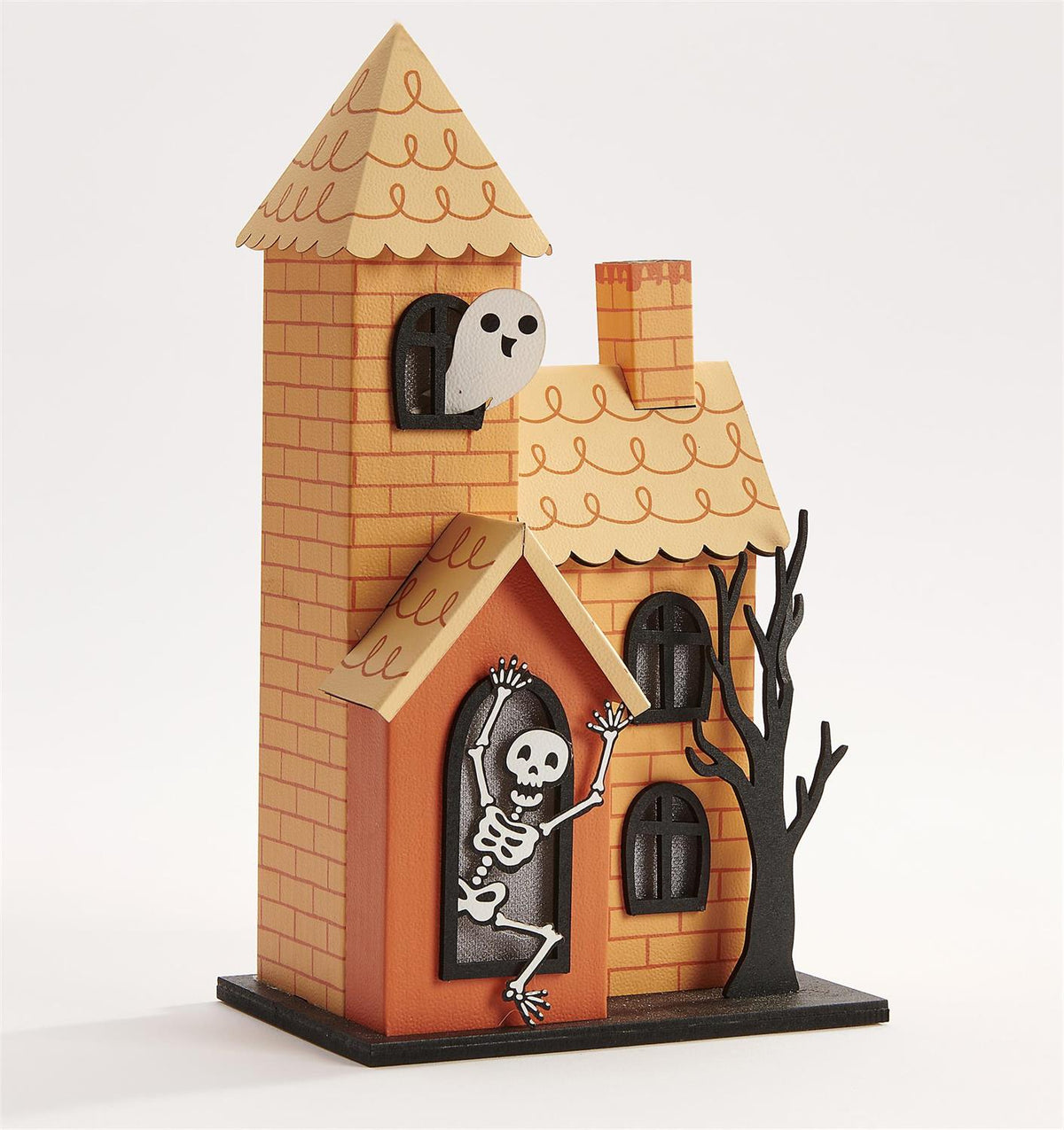 Orange LED Halloween House Table Decoration