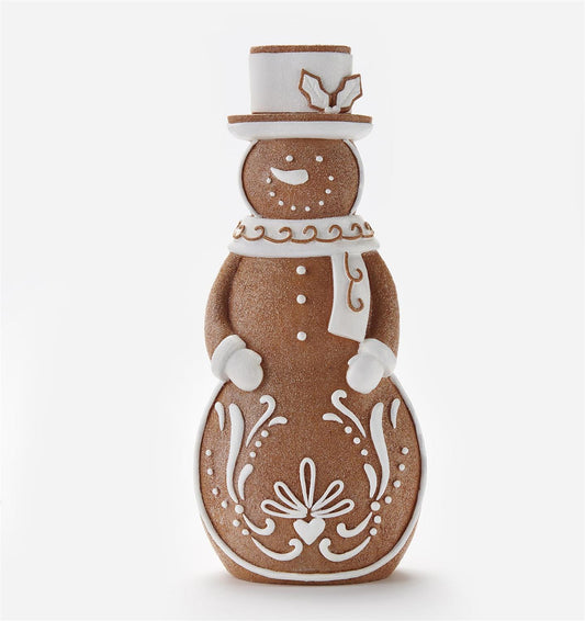 Brown & White Gingerbread Man Table Figurine