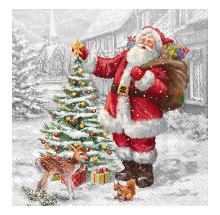 Santa’s Xmas Tree Cocktail Napkin