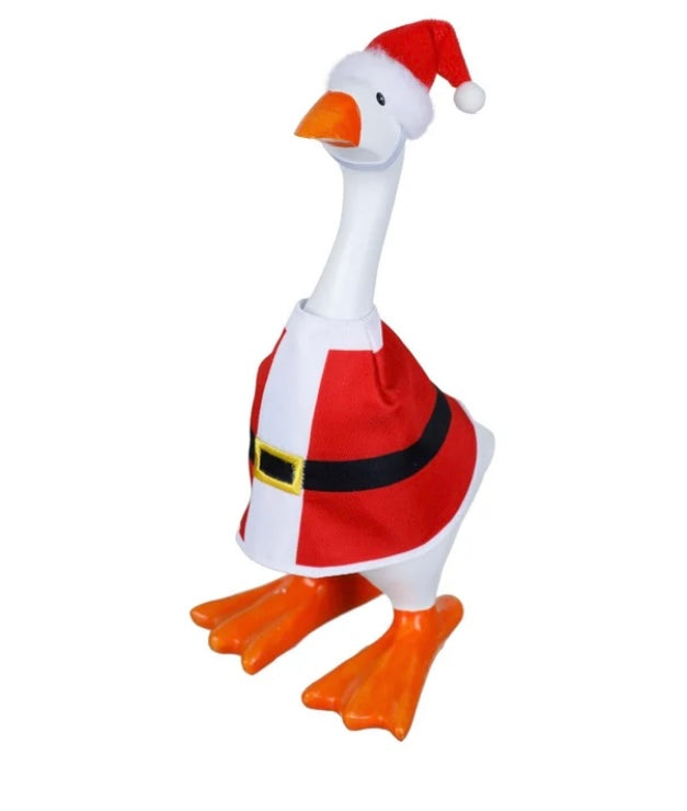 GORDY GOOSE SANTA OUTFIT | CHRISTMAS GOOSE OUTFIT & HOLIDAY DÉCOR