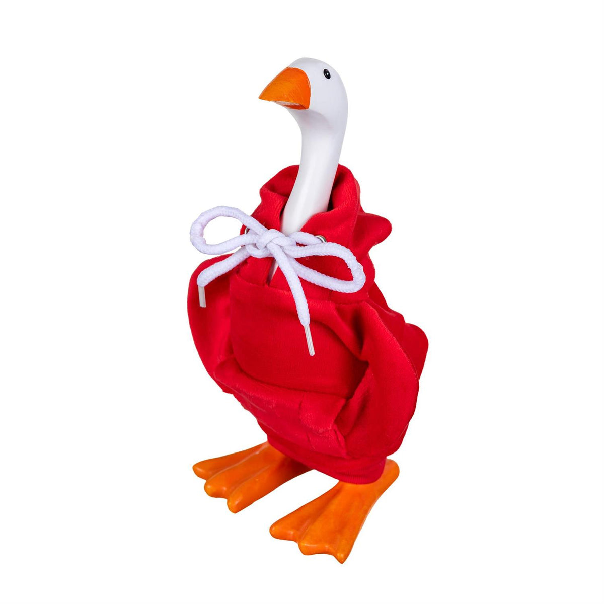 Gordy the Desktop Goose Hillside Pasture Table Decor Fabric Accessory, Red Hoodie