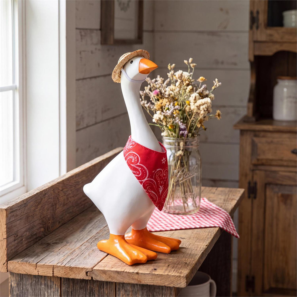Gordy the Desktop Goose Hillside Pasture Table Decor Fabric Accessory Set, Western