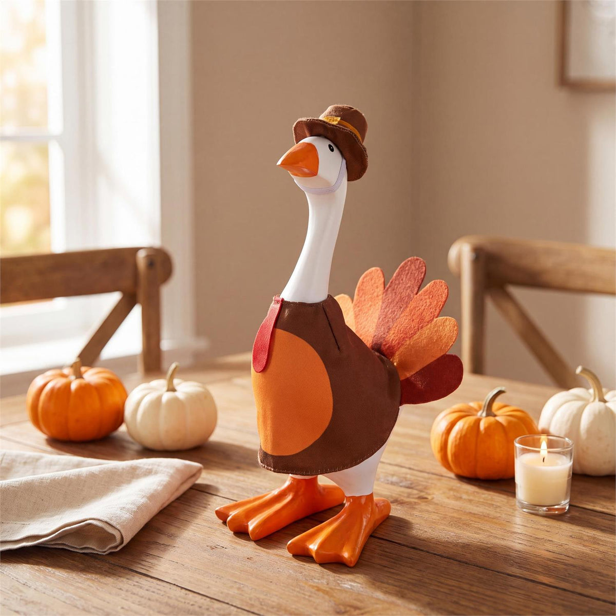 Gordy the Desktop Goose Hillside Pasture Table Decor Fabric Accessory Set, Turkey