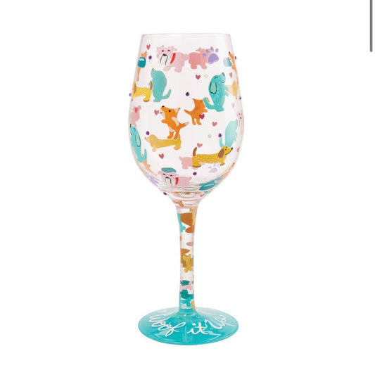 Woof it Up Wine Glass by Lolita