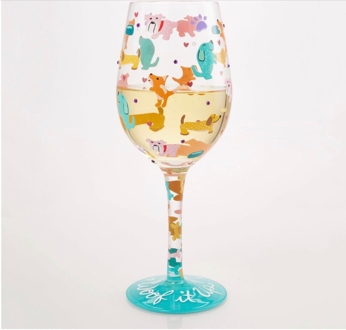 Woof it Up Wine Glass by Lolita