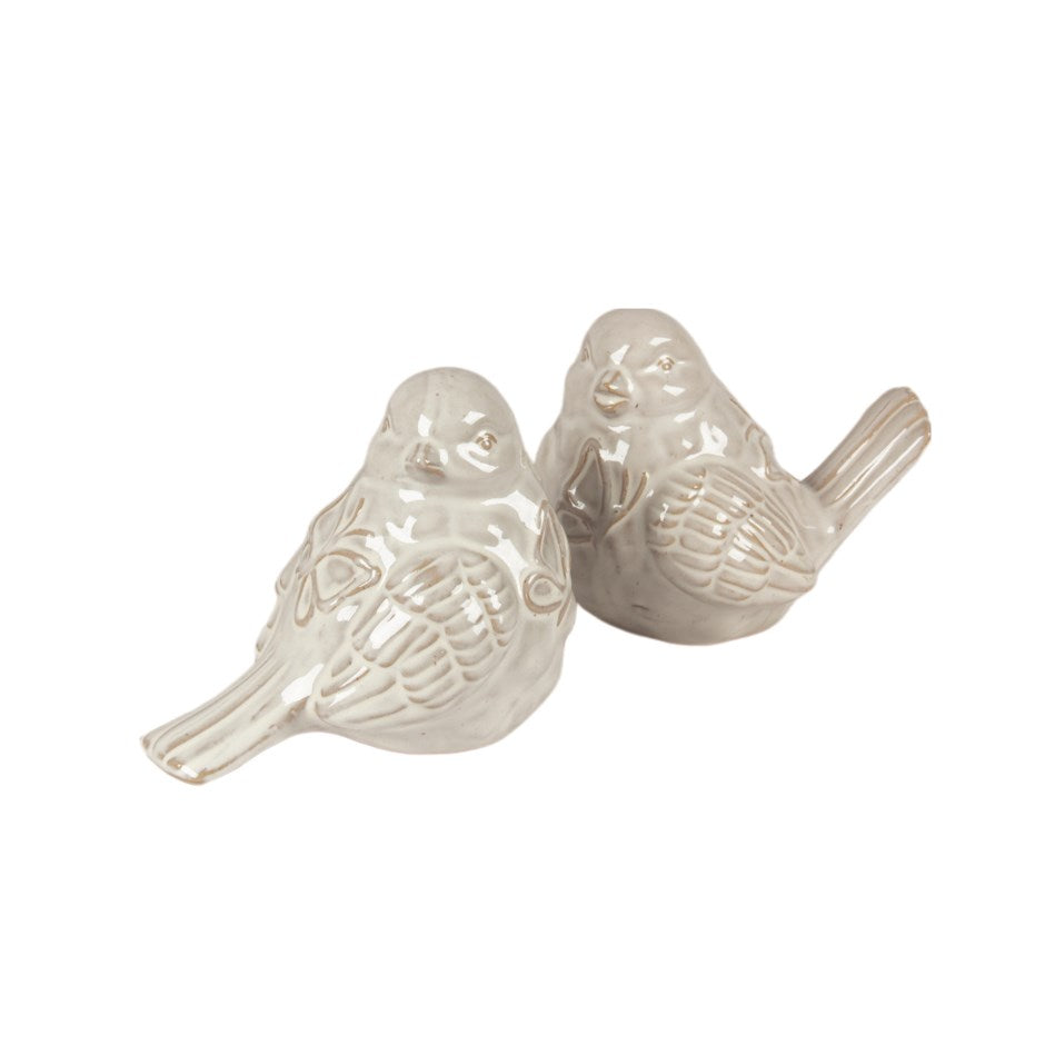 BIRD-WHITE CERAMIC- (SOLD INDIVIDUALLY)