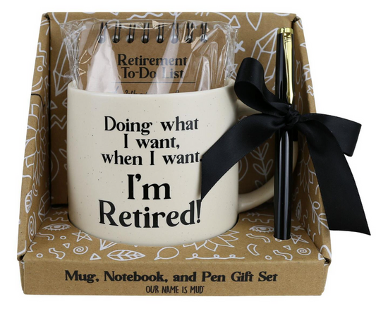 Retired Mug Notepad Pen Set
