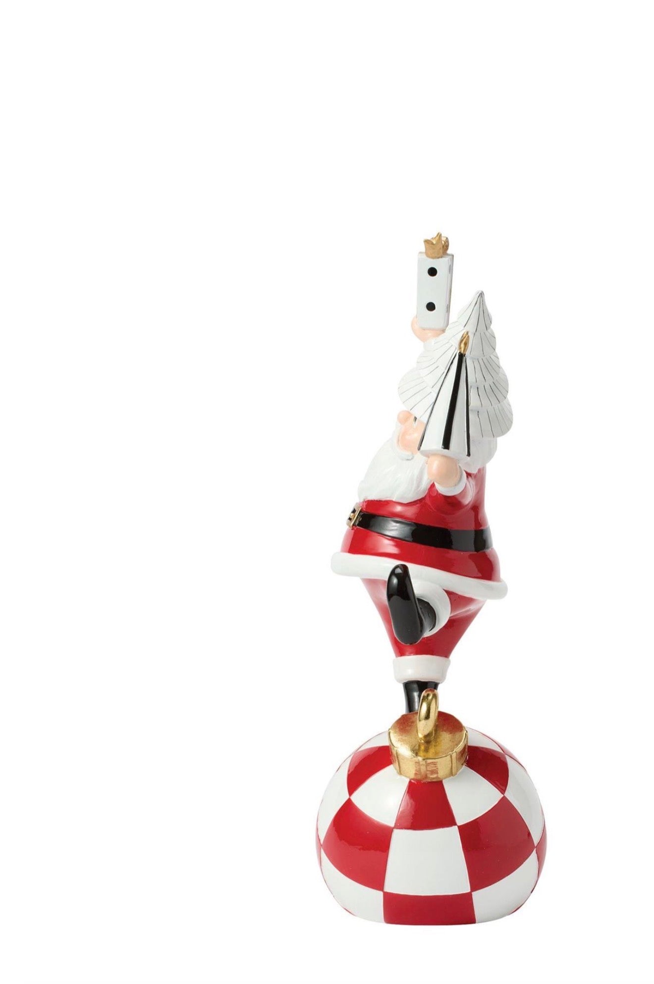 Santa with Tree and Giftbox, 17.5 Inches