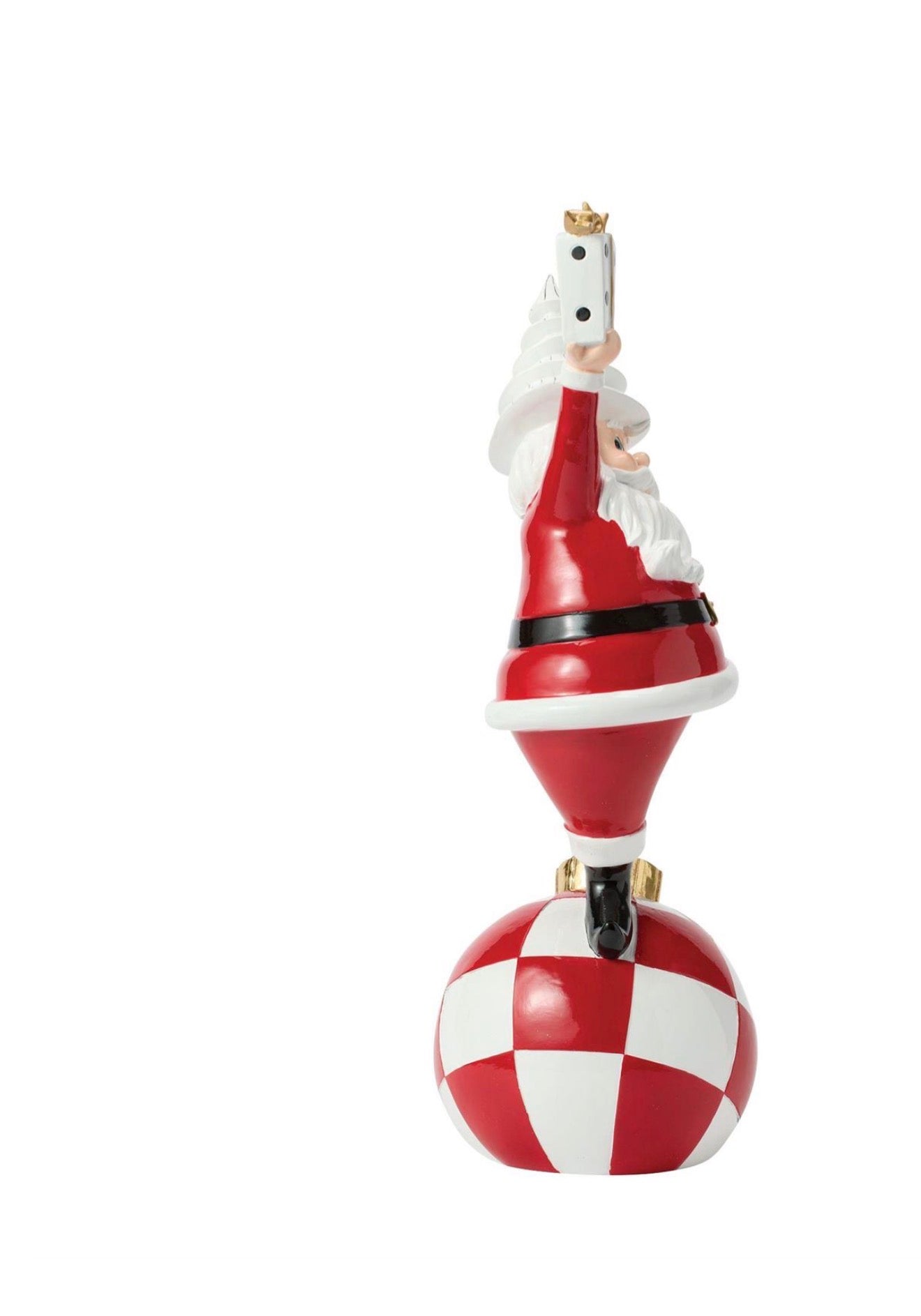 Santa with Tree and Giftbox, 17.5 Inches