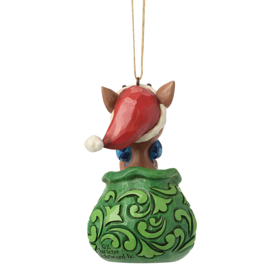 Dated 2026 Rudolph in Bag Ornament by Jim Shore