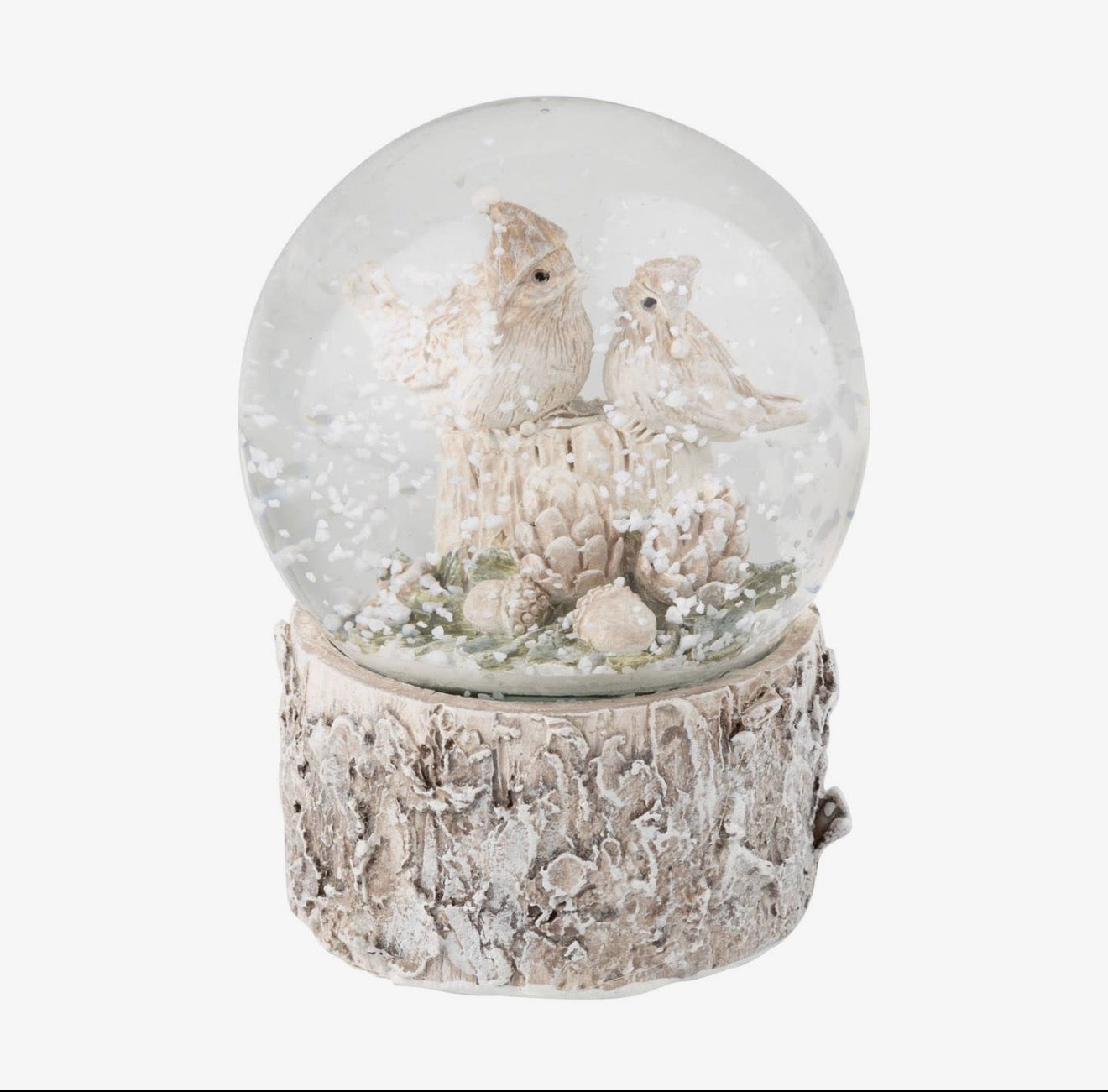 Small Snow Globe with Bird Couple