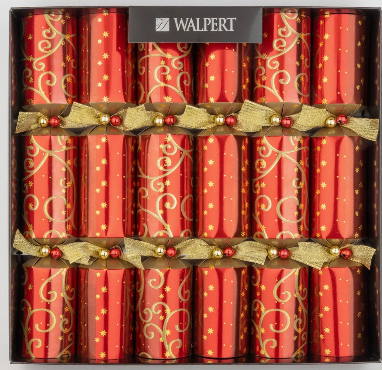 Elegant Christmas Crackers, 12 inches, Pack of Six