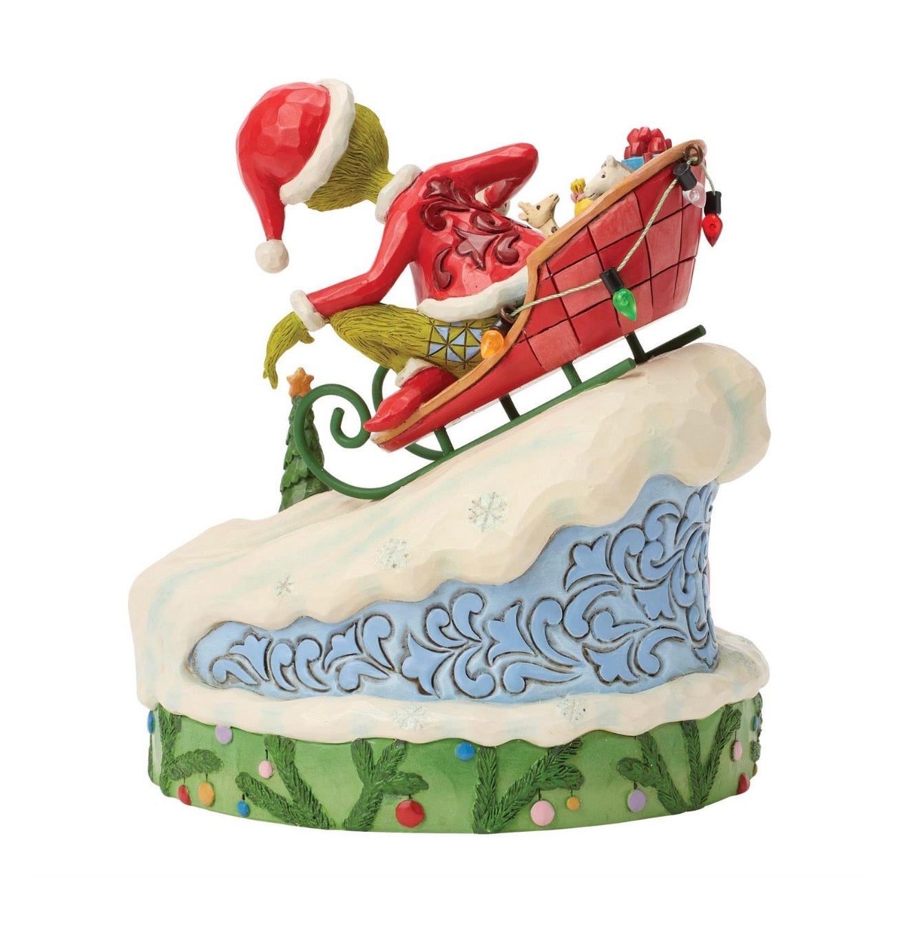 Grinch on Small Sled Figure by Jim Shore
