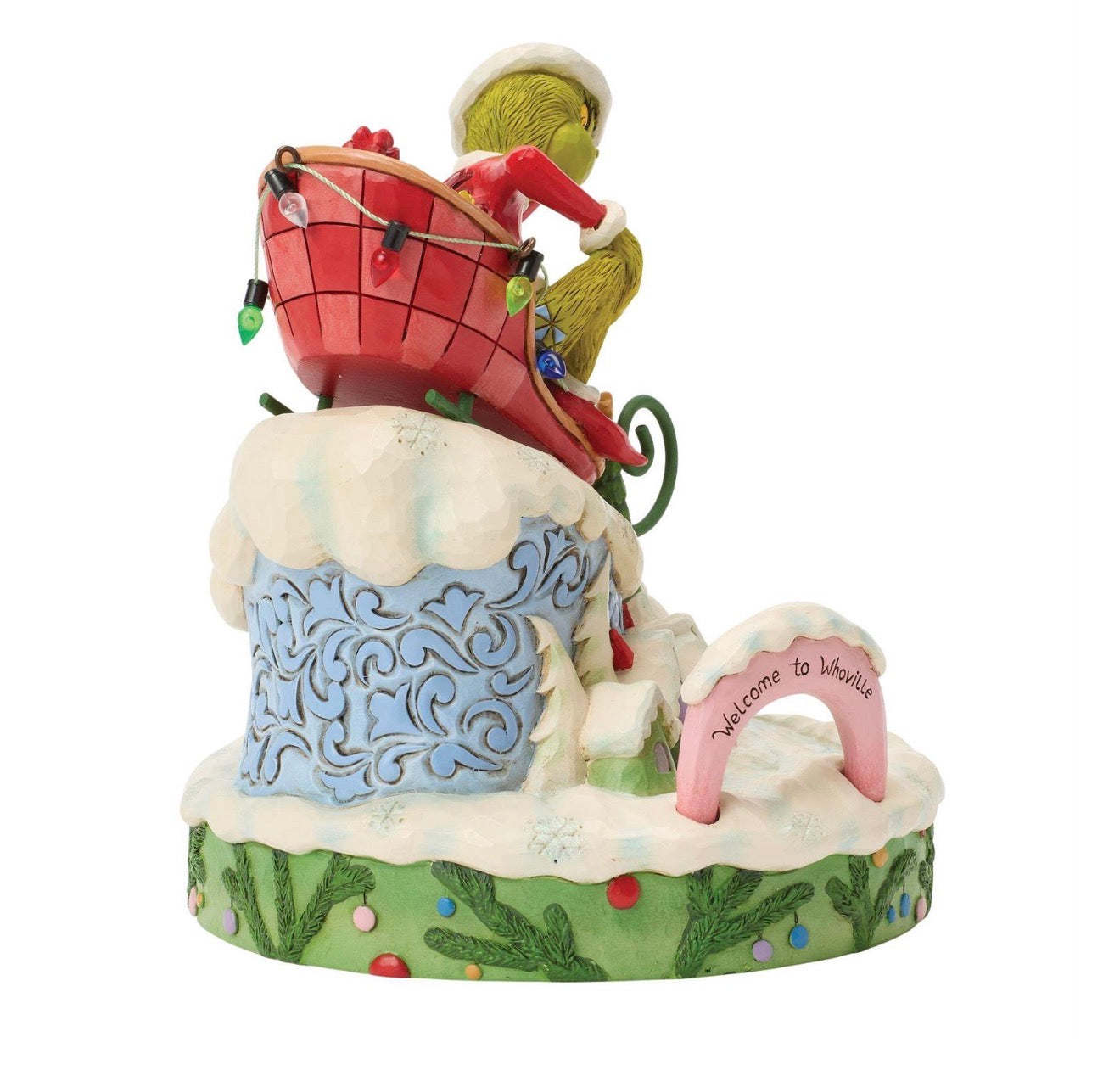 Grinch on Small Sled Figure by Jim Shore