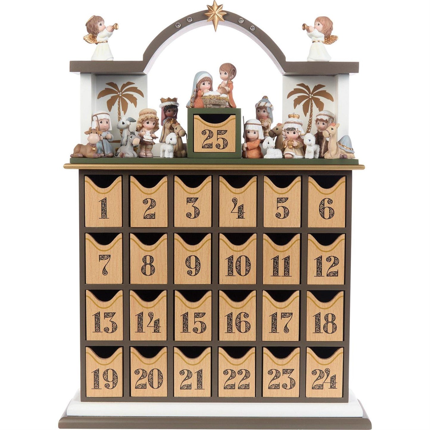 Precious Moments Nativity Advent Calendar, 25 Piece Set